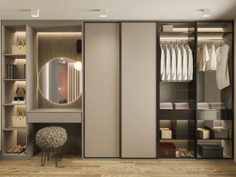 Clóset walk-in iluminado